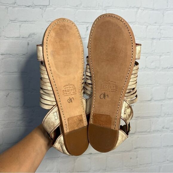 Bed Stu bone distressed leather gladiator Ingrit sandals size 10 NEW boho - Picture 5 of 8